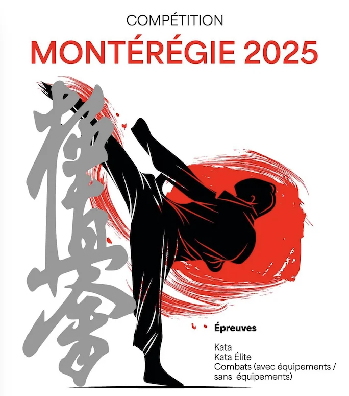 Affiche Compétition Karaté Montérégie 2025